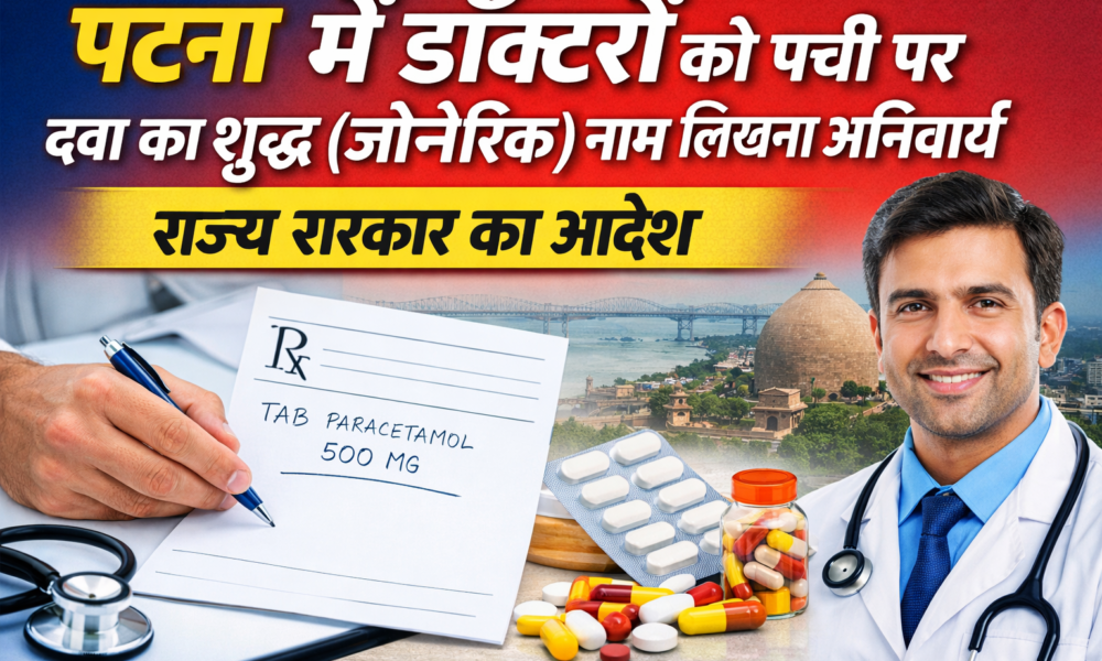 पटना में डॉक्टरों के लिए पर्ची पर दवा का शुद्ध नाम लिखना अनिवार्य, राज्य सरकार का आदेश जारी